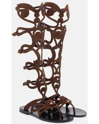 PUCCI - Suede Gladiator Sandals - Lyst