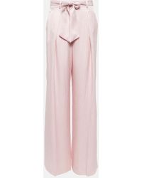 Gabriela Hearst - High-Rise Silk Wide-Leg Pants - Lyst