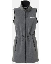 Miu Miu - Minikleid Aus Fleece - Lyst