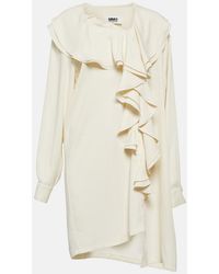 MM6 by Maison Margiela - Ruffle-Trimmed Minidress - Lyst