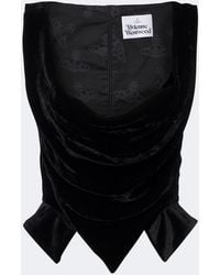 Vivienne Westwood - Sunday Draped Velvet Bustier Top - Lyst