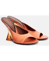 Dries Van Noten - Satin Wedge Mules - Lyst