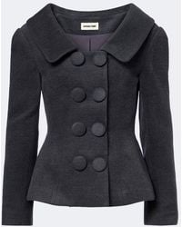ShuShu/Tong - Double-Breasted Wool And Silk-Blend Blazer - Lyst