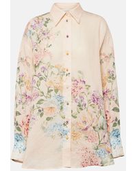 Zimmermann - Halliday Floral-Print Ramie Shirt - Lyst