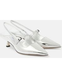 Jimmy Choo - Didi 45 Metallic Leather Slingback Pumps - Lyst