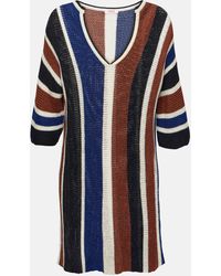Eres - Diego Striped Knit Cotton-blend Minidress - Lyst