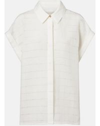 Asceno - Andra Linen And Cotton Checked Shirt - Lyst