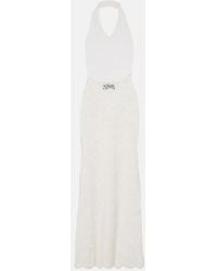 Nili Lotan - Eddie Crochet Halterneck Cotton Maxi Dress - Lyst