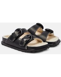 Marine Serre - Leather Slides - Lyst
