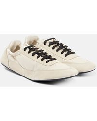 Prada - Collapse Re-Nylon Suede-Trimmed Sneakers - Lyst