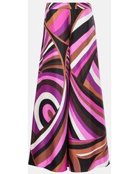 PUCCI - Iride Printed Silk Twill Palazzo Pants - Lyst
