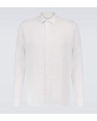 Orlebar Brown - Giles Linen Long-sleeved Shirt - Lyst