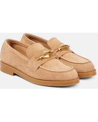 Jimmy Choo - Maddie Diamond Suede Loafers - Lyst