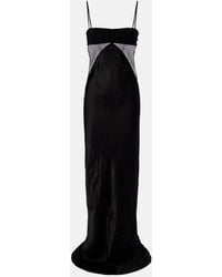 Rick Owens - Combo Silk-Trimmed Satin Gown - Lyst