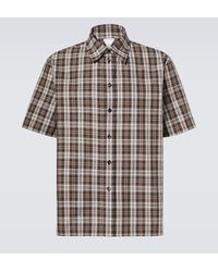 Bottega Veneta - Camisa De Algodon A Cuadros - Lyst