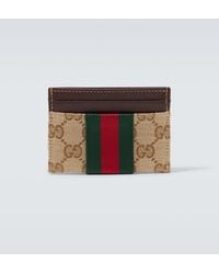 Gucci - Tarjetero Gg Canvas Con Web - Lyst
