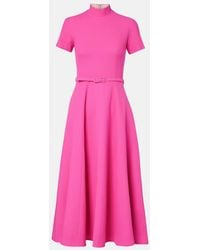 Emilia Wickstead - Midikleid Camilla Aus Wolle - Lyst