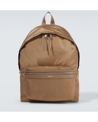 Saint Laurent - City Leather-Trimmed Technical Backpack - Lyst