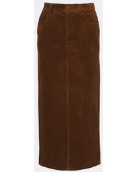 Isabel Marant - Odalie Cotton And Linen Corduroy Maxi Skirt - Lyst