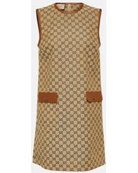 Gucci - Kleid Aus Gg Canvas, Grösse - Lyst
