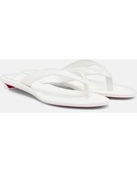 Christian Louboutin - Miss Z Leather Thong Sandals - Lyst