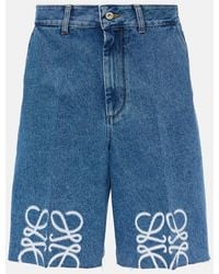 Loewe - Bermudas De Denim Con Anagrama - Lyst