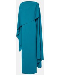 ROKSANDA - Demetria Caped Crepe Midi Dress - Lyst