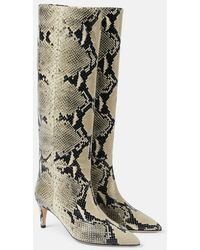 Paris Texas - Stiletto 60 Snake-effect Leather Knee-high Boots - Lyst
