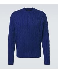 dunhill - Cable-Knit Cotton Sweater - Lyst