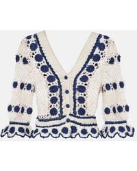 Anna Kosturova - Bouquette Crochet Cotton Cardigan - Lyst