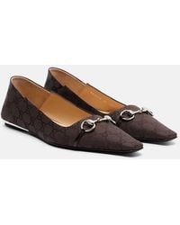 Gucci - Vittoria Gg Canvas Ballet Flats - Lyst
