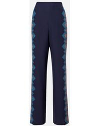 Etro - Pantalon Droit Imprime En Crepe De Soie - Lyst