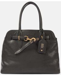 Miu Miu - Aventure Medium Leather Tote Bag - Lyst