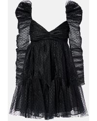 Zimmermann - Point D'Esprit Ruched Tulle Minidress - Lyst