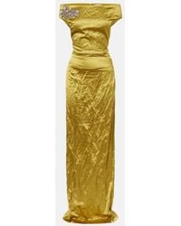 Erdem - Embellished Off-Shoulder Satin Gown - Lyst