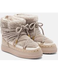 Inuikii - Curly Rock Shearling-Trimmed Leather Snow Boots - Lyst