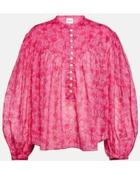 Isabel Marant - Blusa Salika in cotone con stampa - Lyst