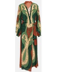Johanna Ortiz - Printed Maxi Wrap Dress - Lyst