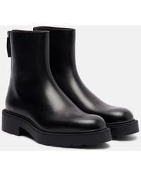 The Row - Nobilis Fast Leather Ankle Boots - Lyst