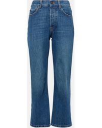 The Row - Lesley Mid-rise Cropped Straight Jeans - Lyst