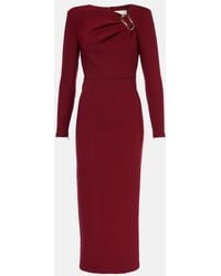 Roland Mouret - Long-Sleeved Crepe Midi Dress - Lyst