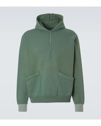 A.PRESSE - Vintage Cotton Jersey Half-Zip Hoodie - Lyst