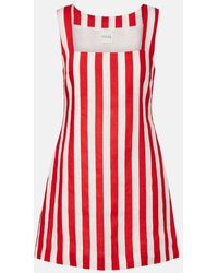 Posse - Alice Striped Linen Minidress - Lyst