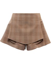 Givenchy Shorts en mezcla de lana a cuadros - Marrón