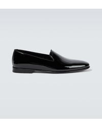 Manolo Blahnik - Mario Patent Leather Loafers - Lyst