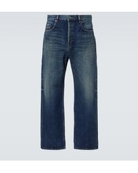 Saint Laurent - Jeans Rectos De Tiro Alto - Lyst