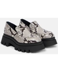 Dorothee Schumacher - Printed Leather Platform Loafers - Lyst