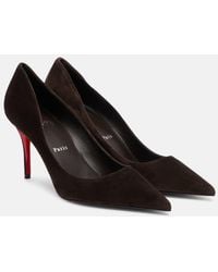 Christian Louboutin - Miss Z 80 Suede Pumps - Lyst