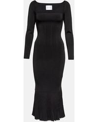 Galvan London - Vestido Midi Atalanta Acanalado - Lyst
