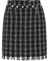 MSGM Minifalda de tweed - Negro